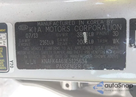 2014 Kia Forte Lx из США, поврежденный, VIN KNAFK4A69E5125634